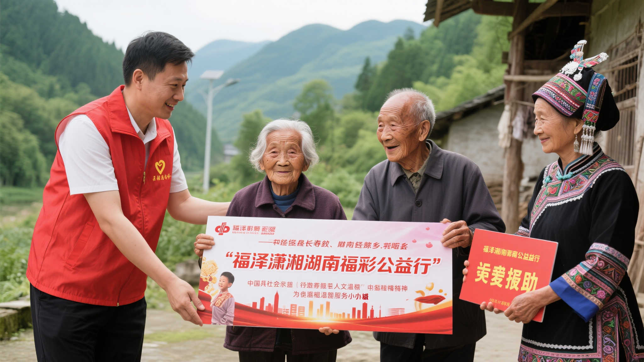 湖南福彩公益行走进麻阳长寿之乡，关爱慰问百岁老人