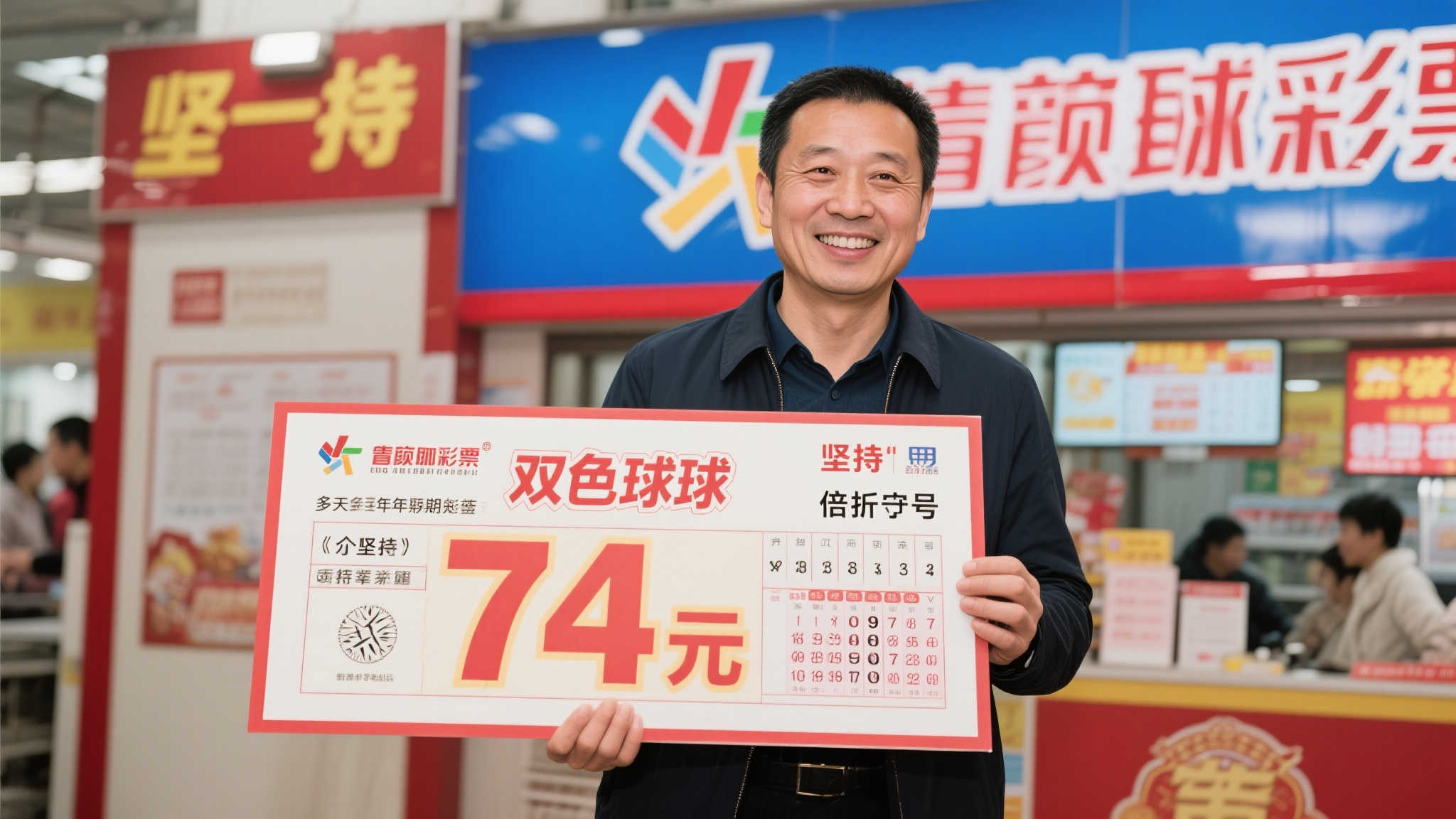男子坚持多年期期购彩，倍投守号终获双色球74万大奖