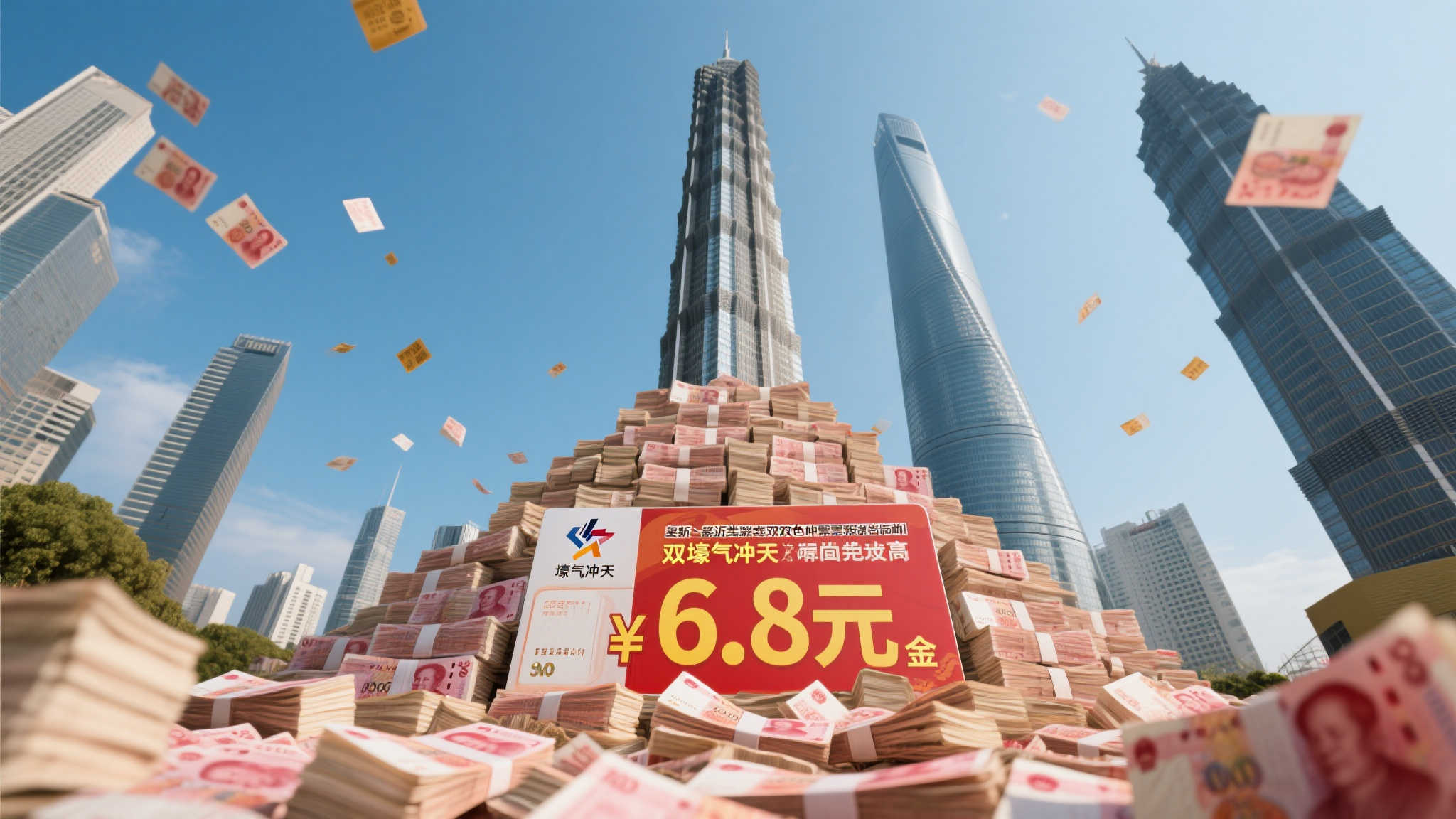 惊！双色球6.8亿奖金堆叠高度可超越中国最高建筑